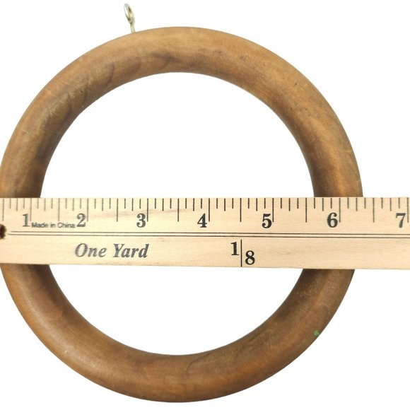 Large Wooden Rings with Eye Hooks 6.5" DIY Crafts Macrame Ring Circles Lot of 9 - Picture 9 of 13